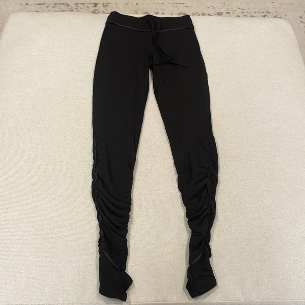 Free people black lace up leggings